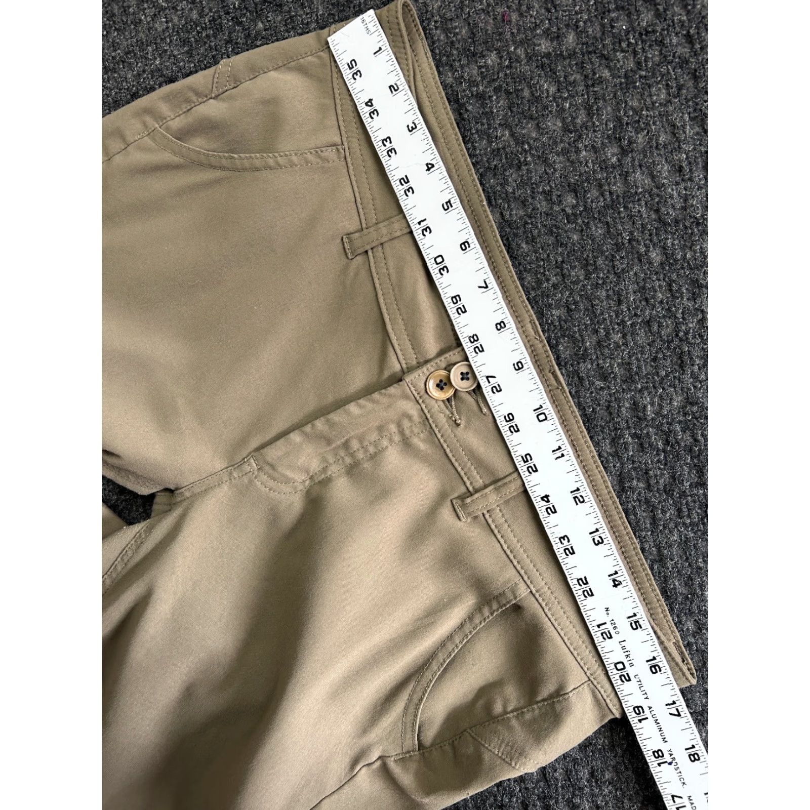 Prana Prana Halle Pants Women’s 10 Bootcut Low Rise Green Roll Up Button Drawstring Size 32" / US 10 / IT 46 - 7 Thumbnail