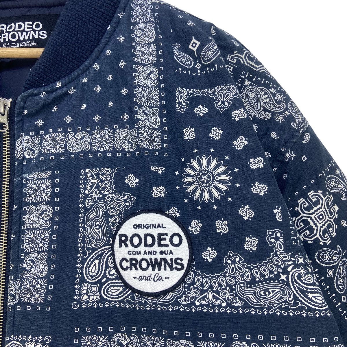 Japanese Brand Rodeo Crowns And Co. Wide Bowl Paisley Bomber Style Size US M / EU 48-50 / 2 - 15 Thumbnail