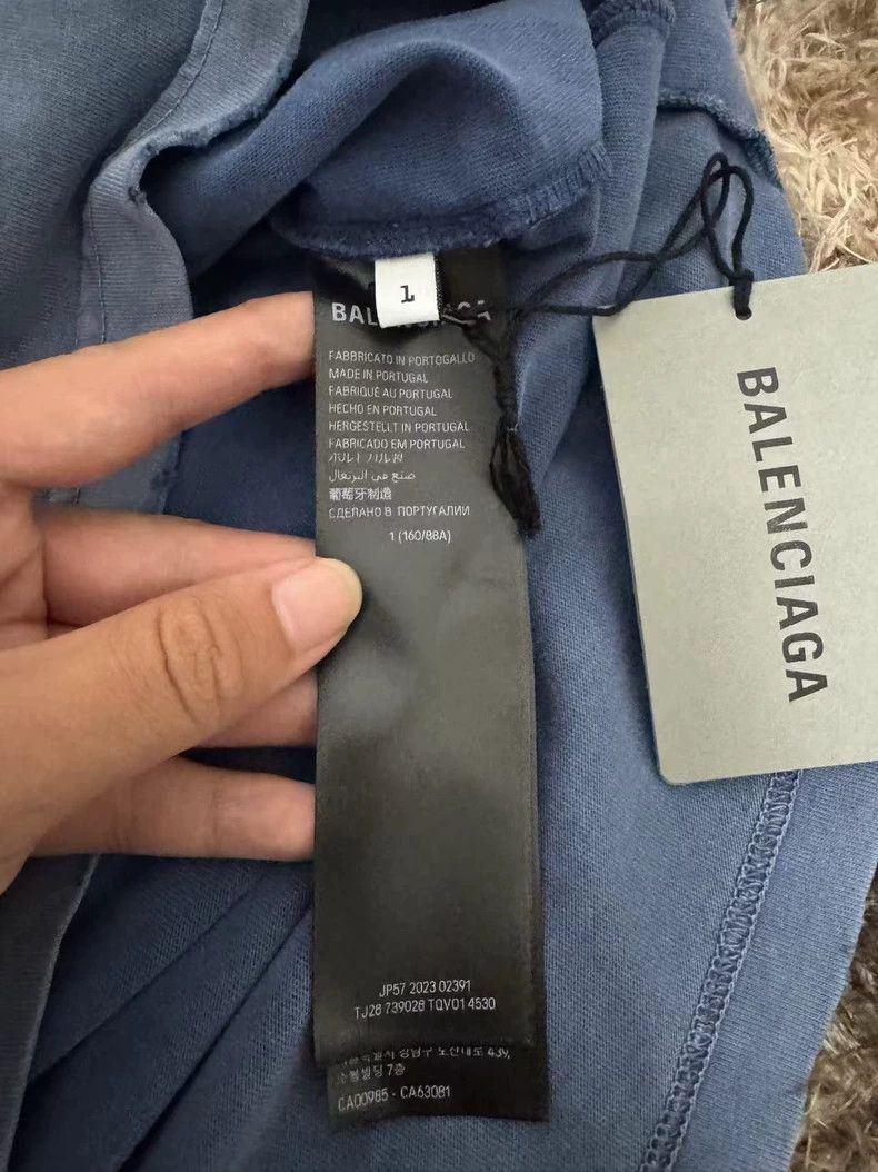 Balenciaga Balenciaga Paris Tower MOON Blue Oversize Short Sleeve Size US S / EU 44-46 / 1 - 4 Thumbnail