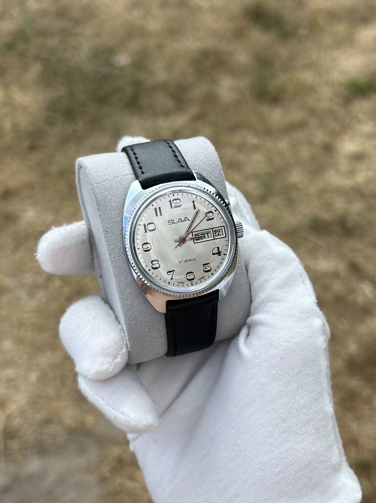 Vintage Vintage Watch Slava Made in USSR Soviet Mechanical 1980s Size ONE SIZE - 2 Thumbnail
