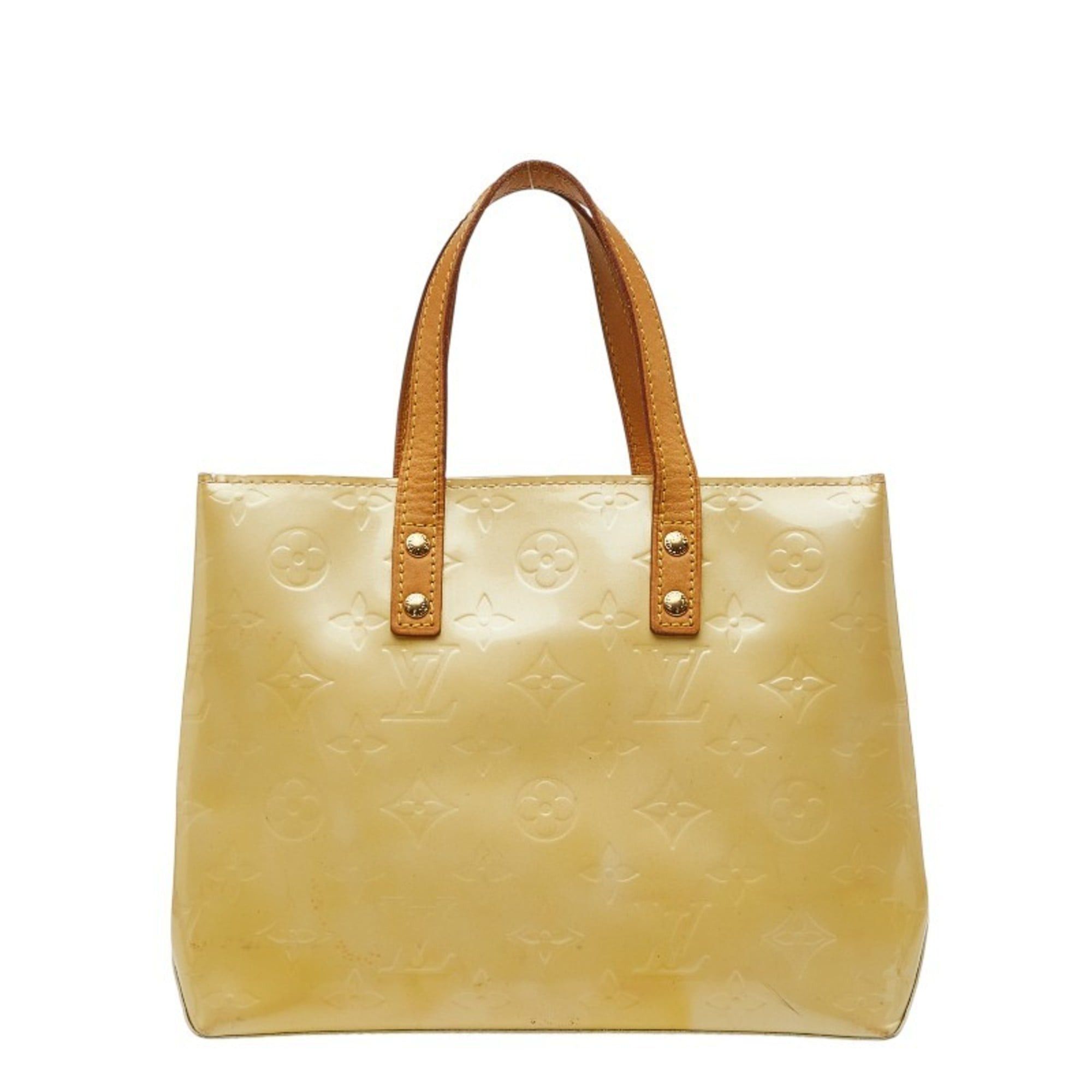 Louis Vuitton Louis Vuitton Monogram Vernis Reed PM Handbag M91144 Beige Patent Leather Women's LOUIS VUITTON Size ONE SIZE - 1 Thumbnail