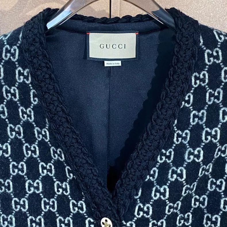 Gucci Gucci Popular black old flower full-print woven trim wool c Size US S / EU 44-46 / 1 - 3 Thumbnail