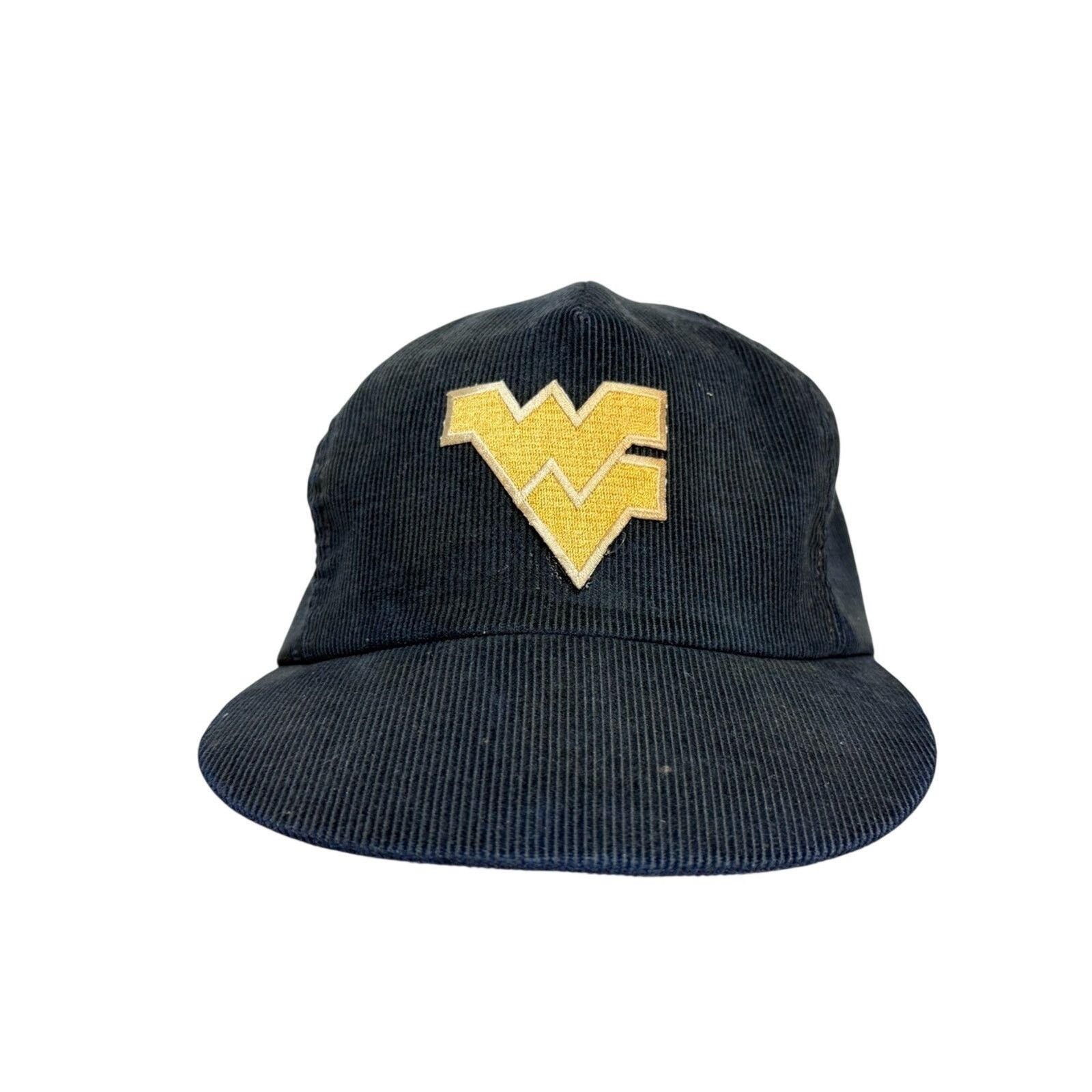 NCAA Vintage 80’s West Virginia Corduroy Snapback Hat Men's Navy Size ONE SIZE - 1 Thumbnail