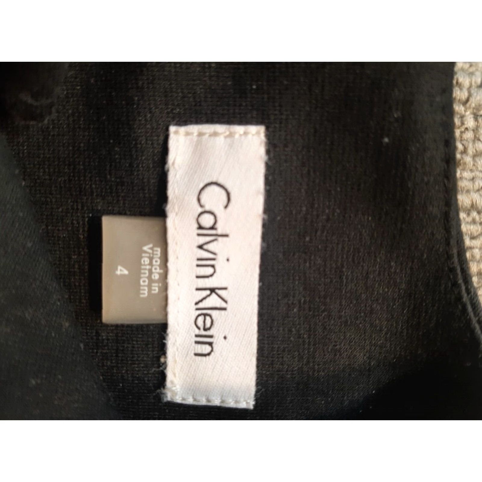 Calvin Klein Calvin Klein Dress Black Striped Short Sleeve Women Size 4 Knee Length Sheath Casual Modern Women Size 27" / US 4 / IT 40 - 3 Thumbnail