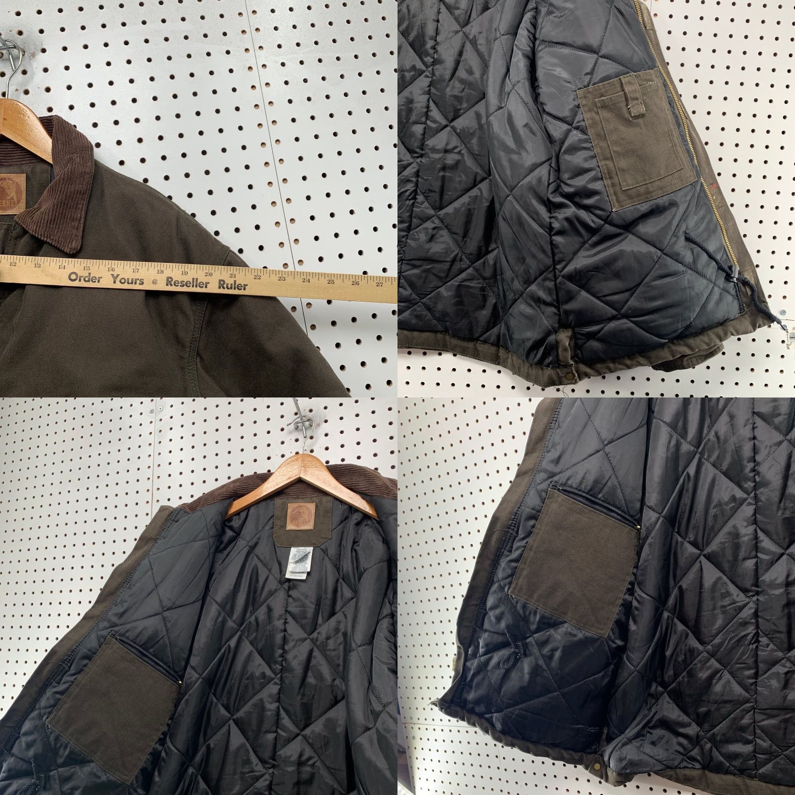 Vintage Berne Jacket Mens Large Brown Workwear Insulated Heavyweight Canvas Chore Coat Size US L / EU 52-54 / 3 - 10 Thumbnail