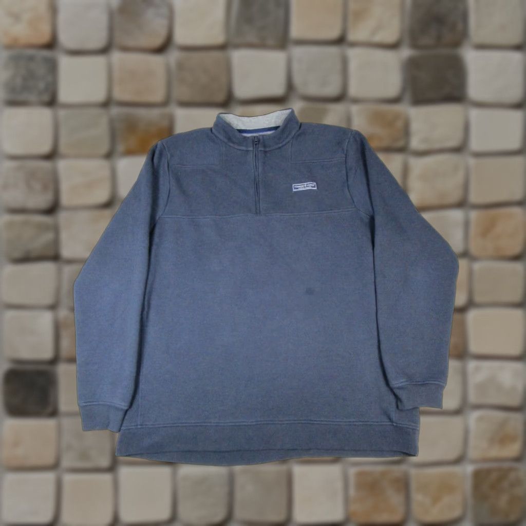 Vineyard Vines Vineyard Vines Sweater Mens XL Blue Knit Pullover Golf Mock Neck Long Sleeve Size US XL / EU 56 / 4 - 1 Thumbnail