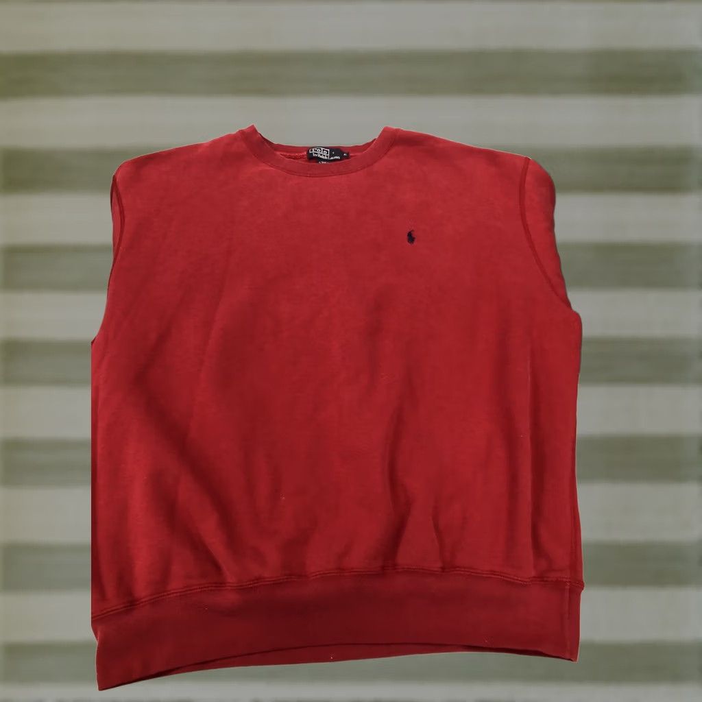 Polo Ralph Lauren Polo Ralph Lauren Men's Red Crew Neck Sweatshirt Long Sleeve XL Size US XL / EU 56 / 4 - 1 Thumbnail