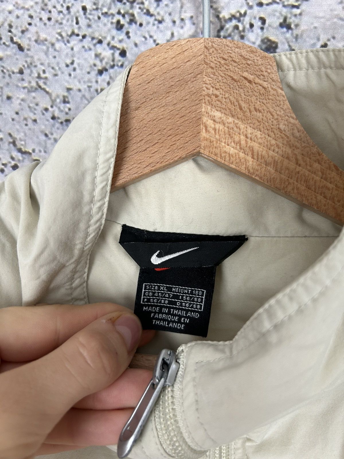Nike Vintage Nike Swoosh 90s Light Beige Jacket Streetwear Size US XL / EU 56 / 4 - 7 Thumbnail