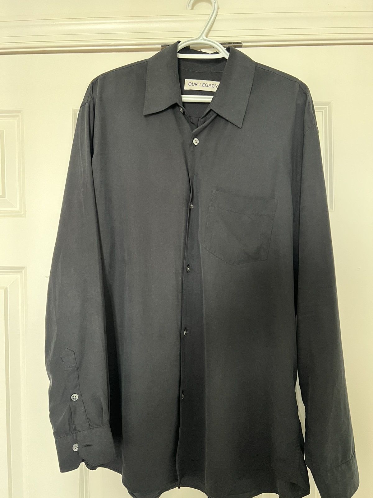 Our Legacy Our Legacy Initial Shirt Black Fine Silk Size US M / EU 48-50 / 2 - 2 Thumbnail