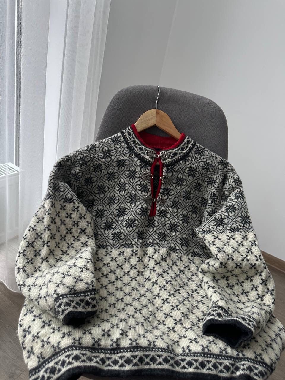 Japanese Brand × Vintage Vintage Nordic Jumper Fair Isle Wool Sweater Size L / US 10 / IT 46 - 4 Thumbnail