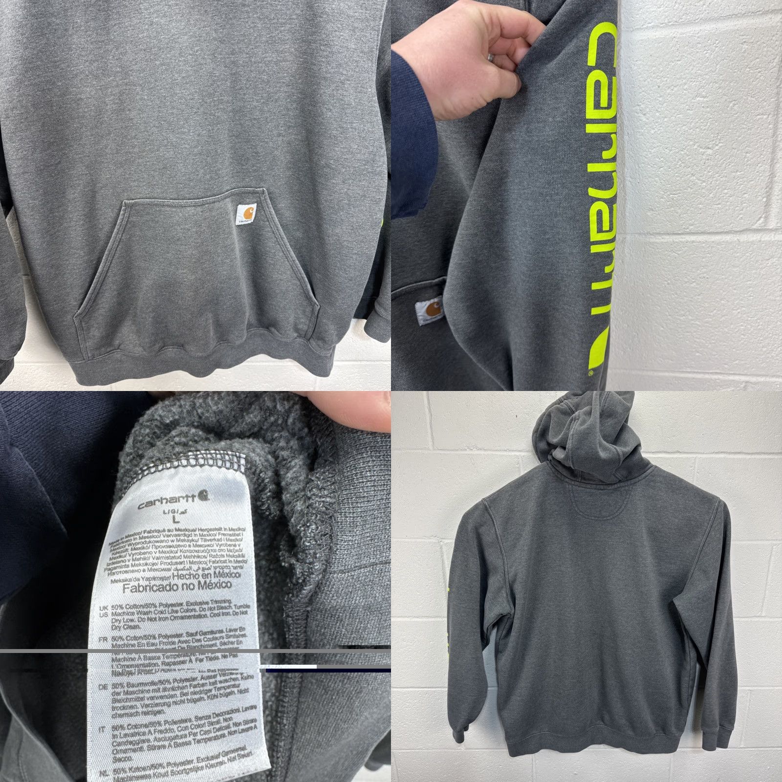 Carhartt Carhartt Loose Fit K288 026 Midweight Graphic Workwear Gray Hoodie Men's Large Size US L / EU 52-54 / 3 - 8 Thumbnail