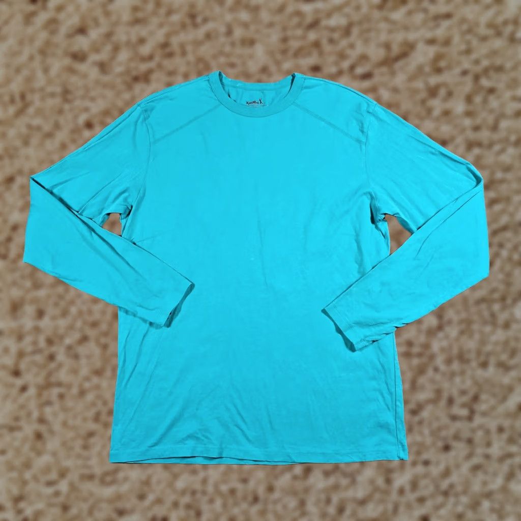 Vintage Kastlfel Top Womens Large Blue Crew Neck Long Sleeve Basic Capsule Casual Shirt Size L / US 10 / IT 46 - 1 Thumbnail