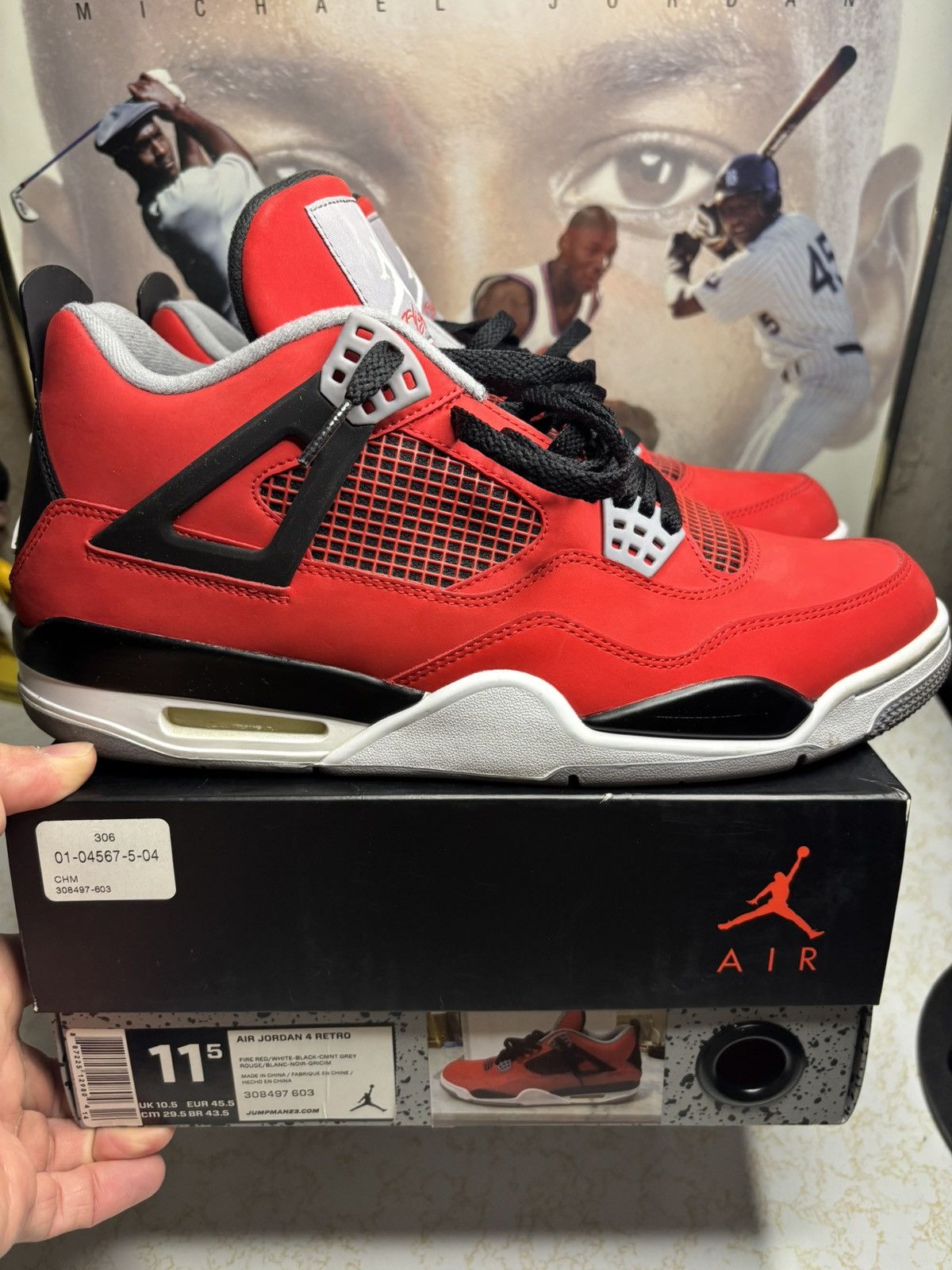 Jordan Brand Jordan Retro 4 ‘toro’ Size US 11.5 / EU 44-45 - 1 Thumbnail