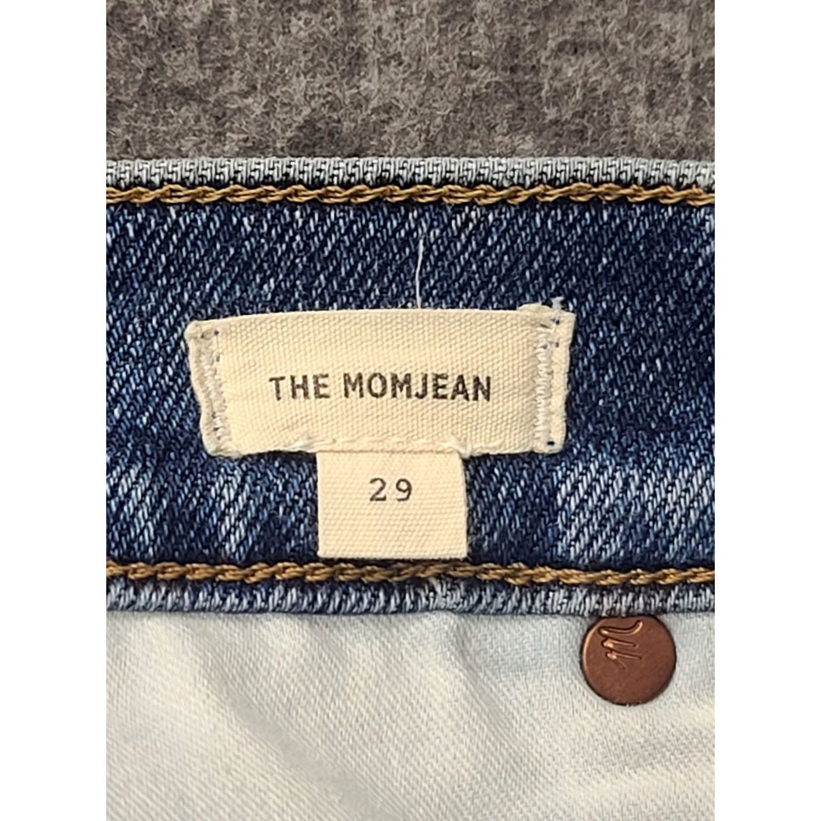 Madewell Madewell The Mom Jean Women’s 29x28 Relaxed High Rise Denim Stretch Jeans City 5-Pocket Mens Womens HS Size 29" - 3 Thumbnail