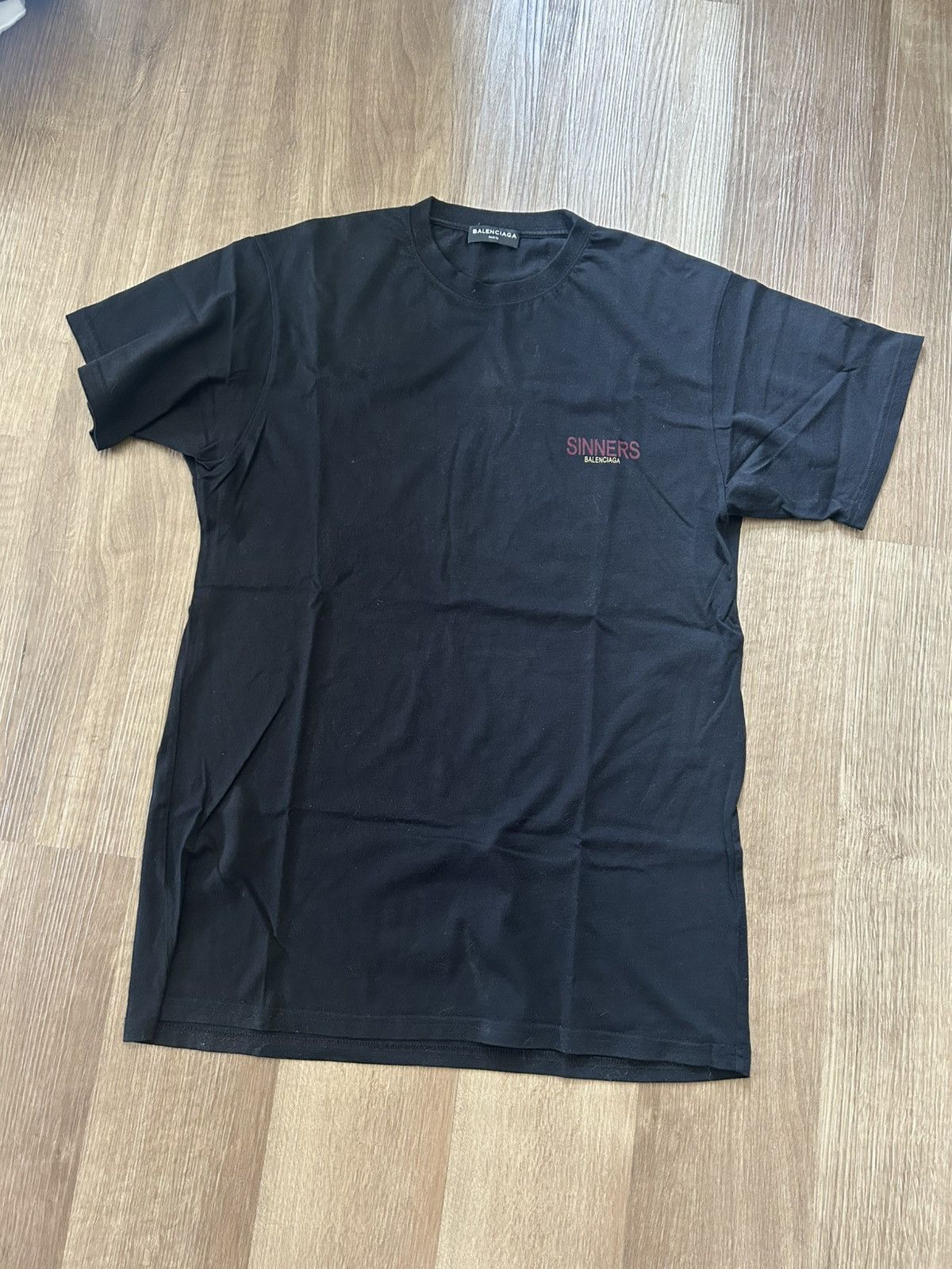 Balenciaga Balenciaga Sinners T-shirt 2017 Black Small Size US S / EU 44-46 / 1 - 1 Thumbnail