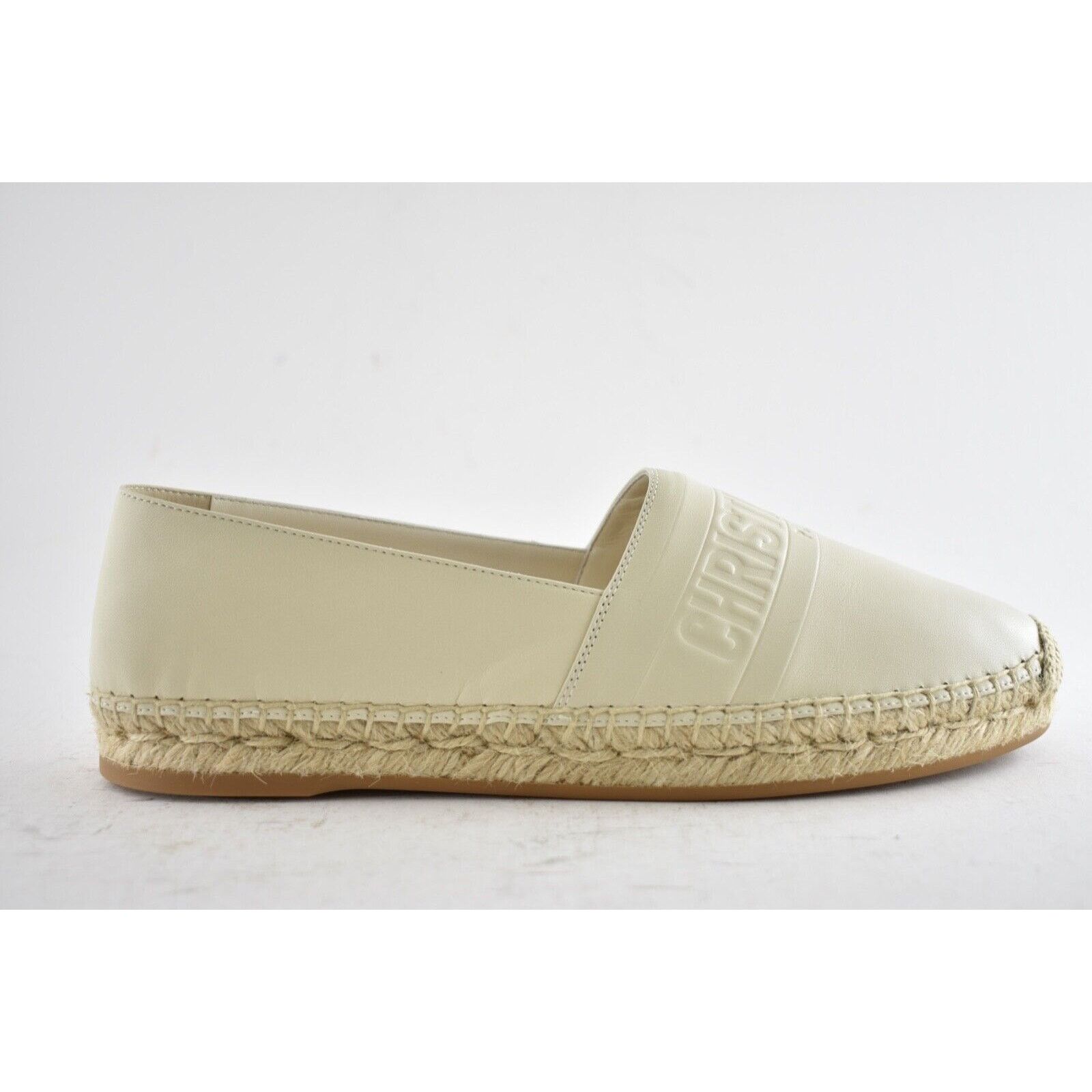 Dior Granville Lambskin Logo Embroidered Espadrille Flat 40.5 Size US 10.5 / IT 40.5 - 3 Thumbnail