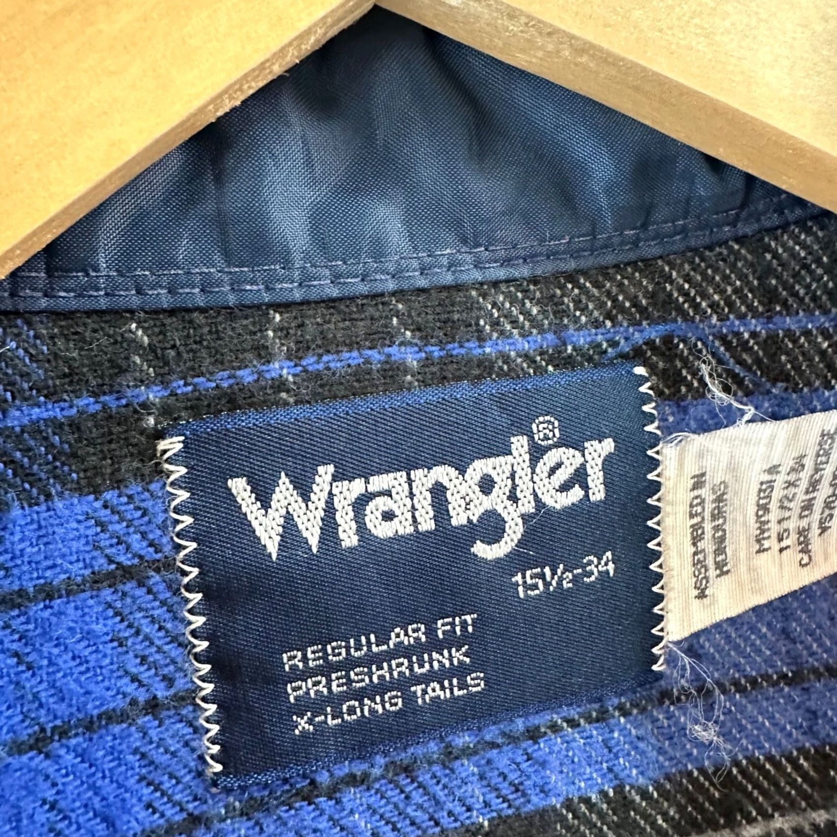 Wrangler VINTAGE Wrangler Flannel Western Shirt Pearl Snap Long Sleeve Blue Plaid M Size US M / EU 48-50 / 2 - 4 Thumbnail