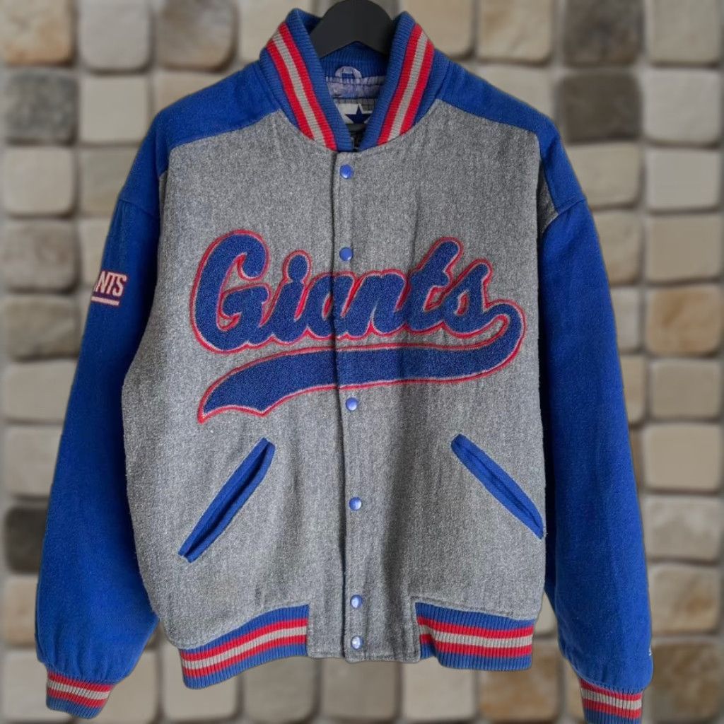 Vintage NFL Starter Wool Stadium Jacket New York Giants L Size Men Varsity Jacket 3L Large Wool Stadium Giants Size US S / EU 44-46 / 1 - 1 Thumbnail