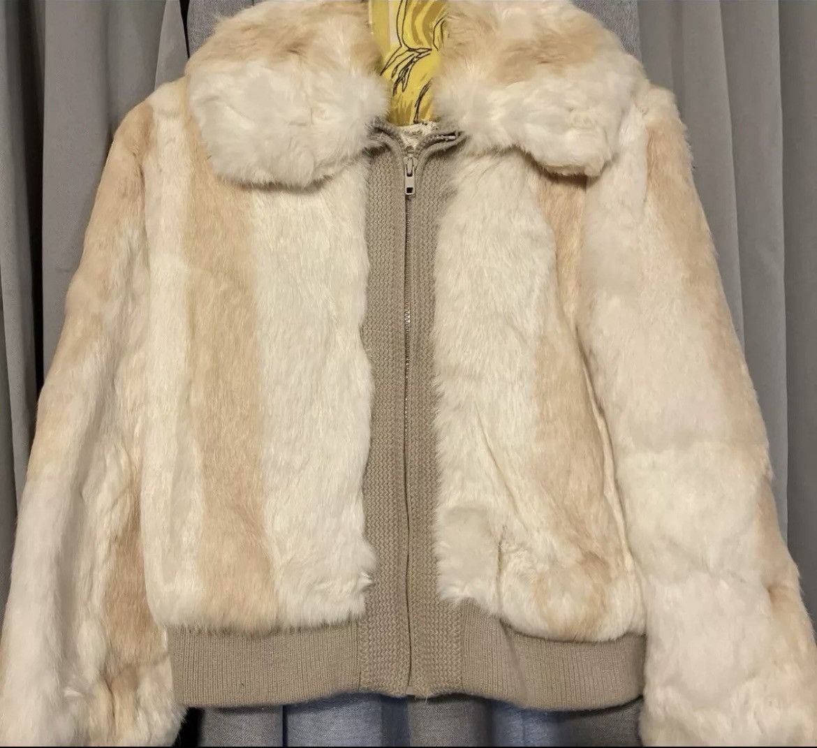 Vintage Vintage 70s rabbit fur bomber coat Size S / US 4 / IT 40 - 2 Thumbnail
