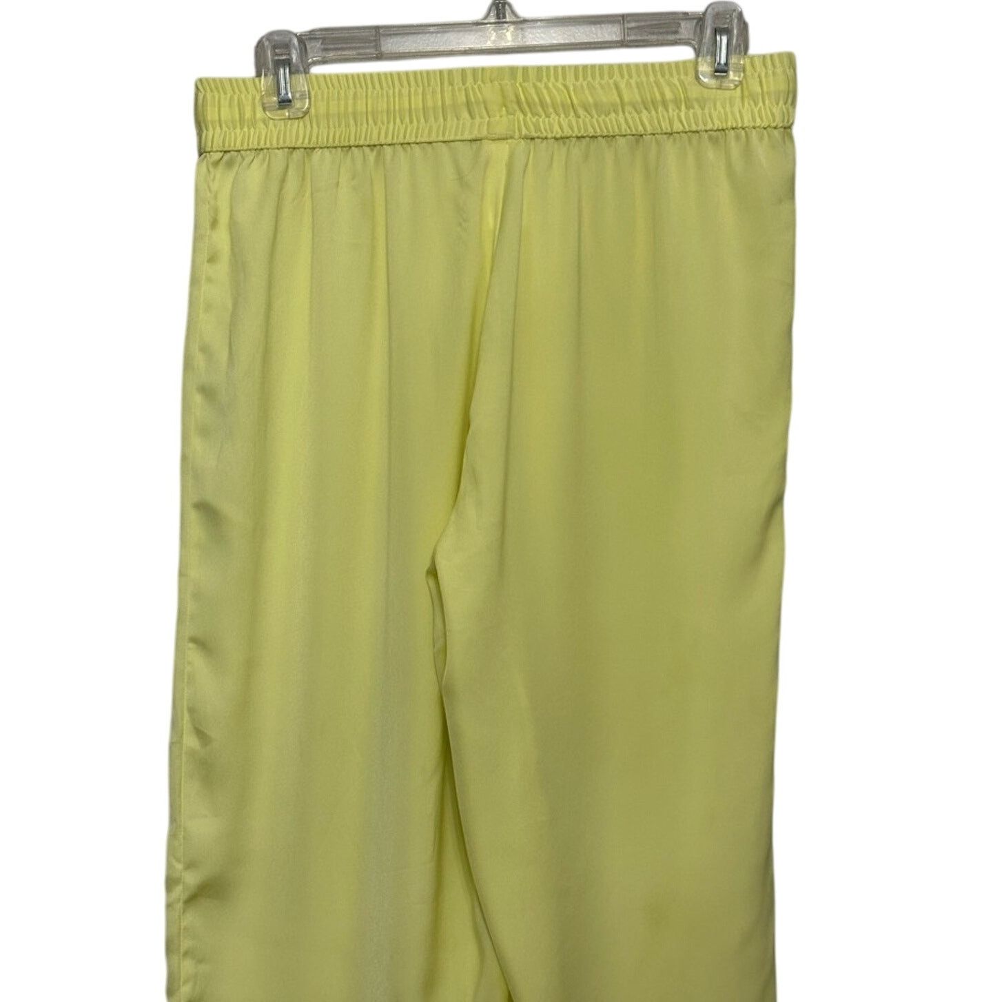 Other Open Edit Lounge Pant Drawstring Satin Solid Yellow W S NWOT Size 28" / US 6 / IT 42 - 5 Thumbnail