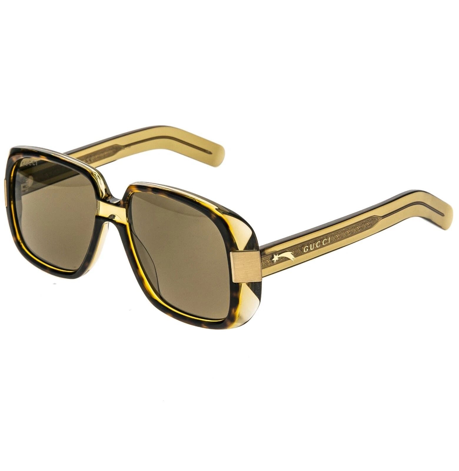 Gucci GUCCI 0318 Brown Honey Retro Falling Sunglasses GG0318S 002 Size ONE SIZE - 9 Thumbnail