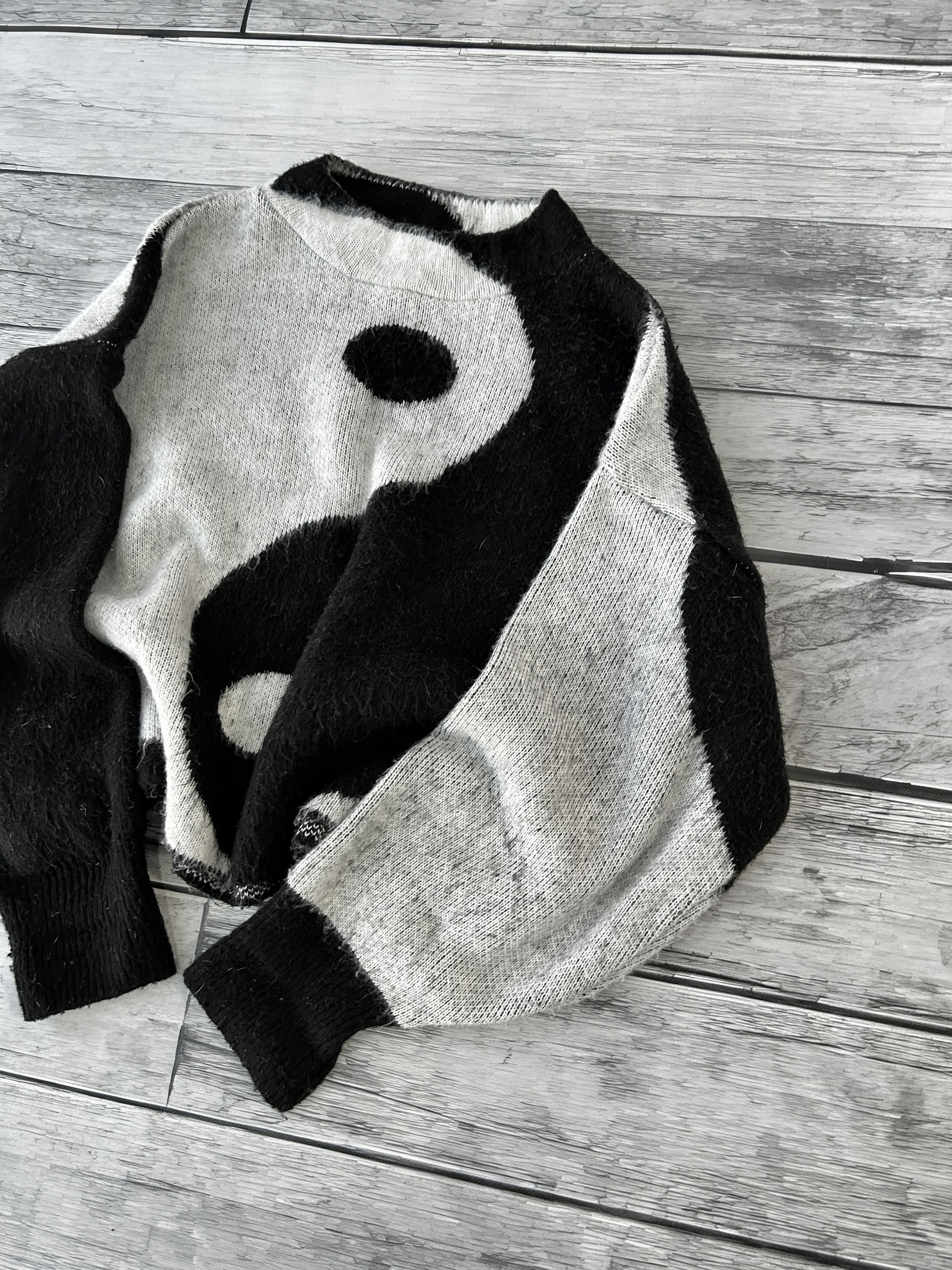 Japanese Brand Vintage Yin Yang Knit Sweater Grunge Y2K Streetwear Style Size US L / EU 52-54 / 3 - 6 Thumbnail