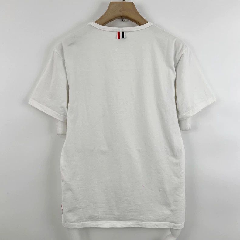 Thom Browne Thom Browne White pocketed striped short sleeves Size US M / EU 48-50 / 2 - 2 Thumbnail