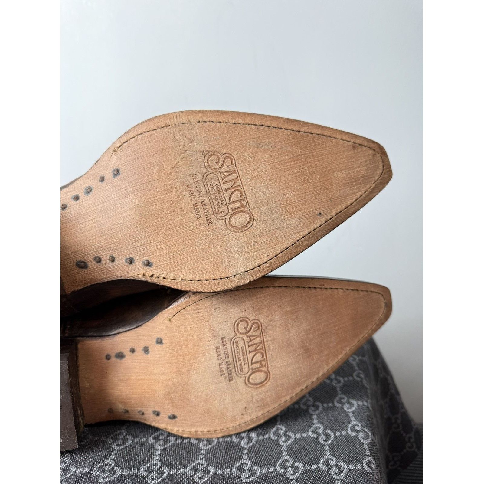 Sancho Boots 💥Rare! Vintage Sancho Western Leather Cowboy Boots Size US 9 / EU 42 - 11 Thumbnail