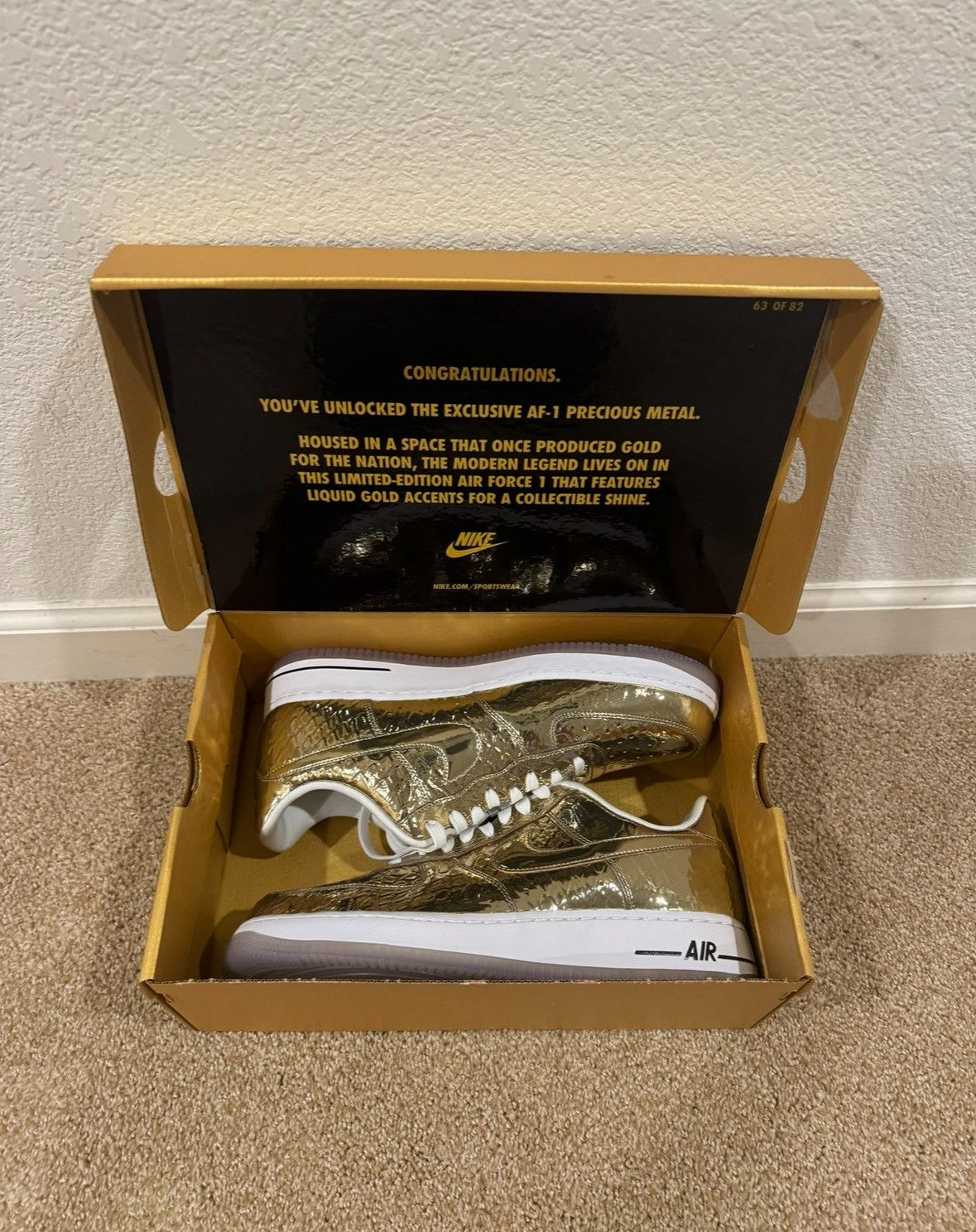 Nike Nike Air Force 1 Precious Metal (men’s size 11) New Size US 11 / EU 44 - 1 Thumbnail