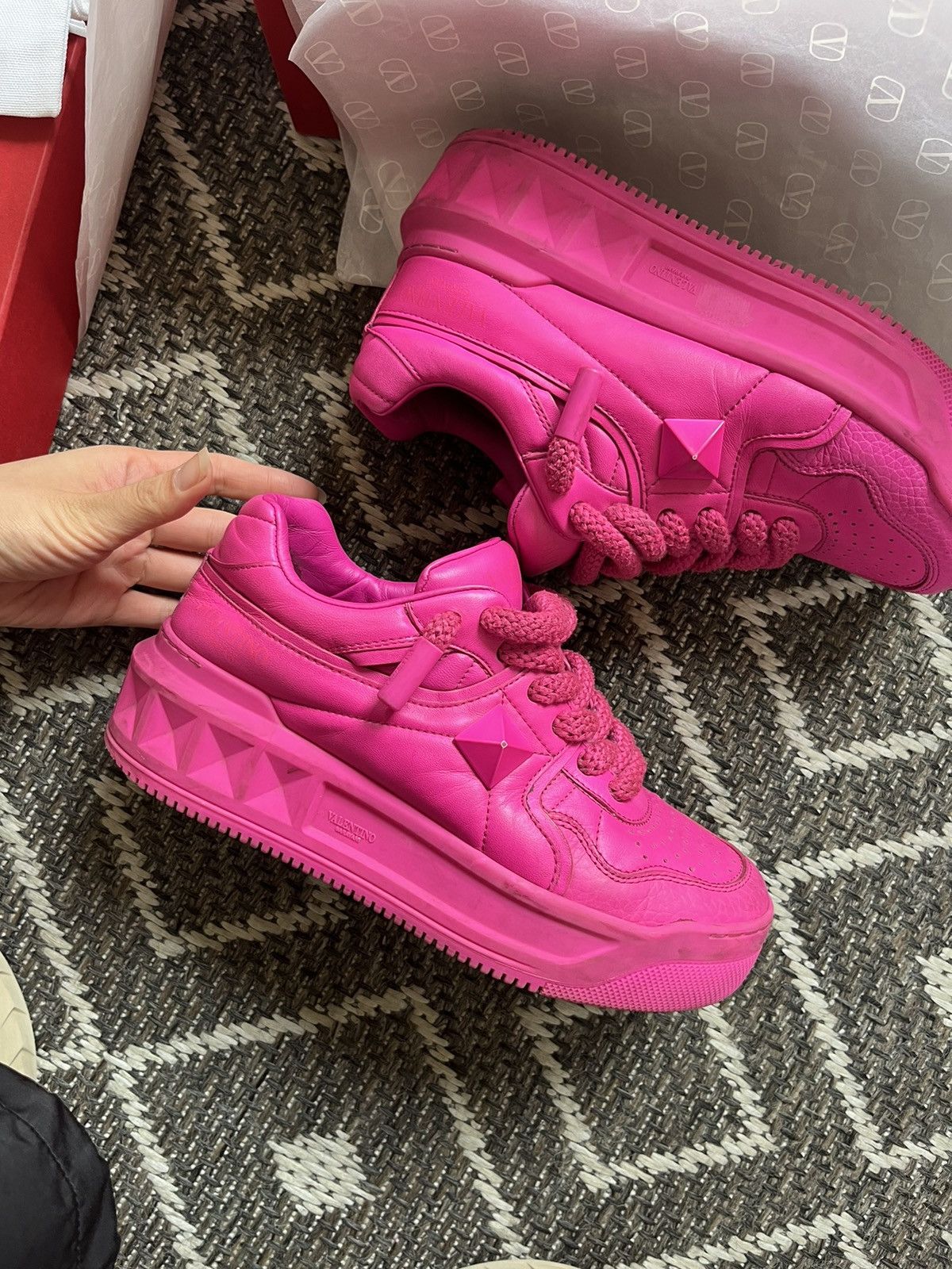 Valentino Valentino Pink PP One Staud Trainer Size US 7 / IT 37 - 1 Thumbnail