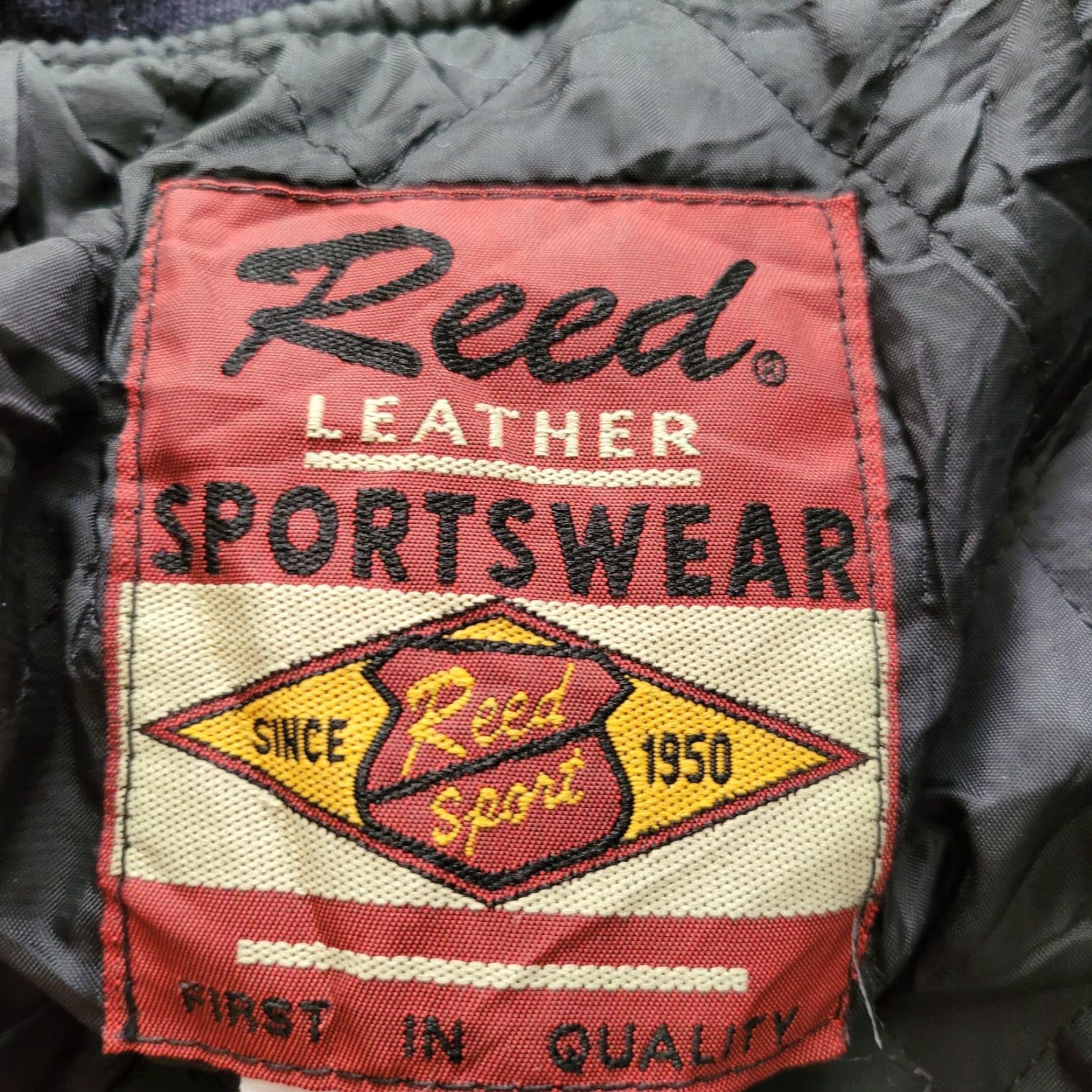 Vintage VINTAGE Reed Varsity Jacket Navy Wool Leather USA Made M Mens Jacket Size US M / EU 48-50 / 2 - 7 Thumbnail