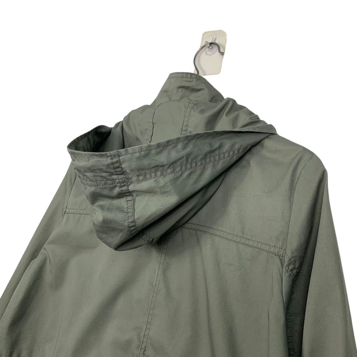 Japanese Brand ALLER BIEN Olive Green Button Parka Hoodie Jacket #2450-C110 Size US L / EU 52-54 / 3 - 19 Thumbnail