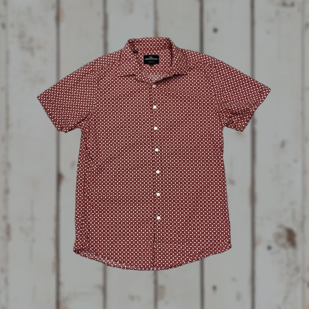 Rodd & Gunn RODD & GUNN Sports Fit Button-Up Shirt Men Medium White Red Geometric Cotton Long Sleeve Casual Size US M / EU 48-50 / 2 - 1 Thumbnail