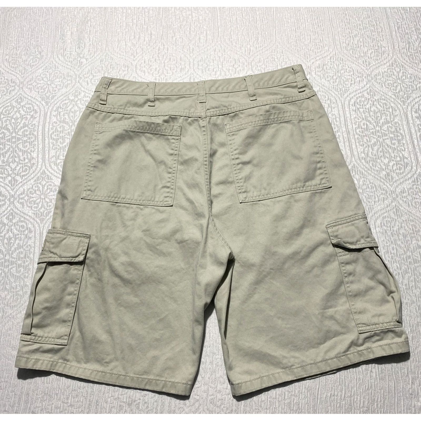 Wrangler Wrangler Shorts Mens 34 Beige Relaxed Fit Cargo Canvas Pockets Cotton Casual Size US 34 / EU 50 - 2 Thumbnail