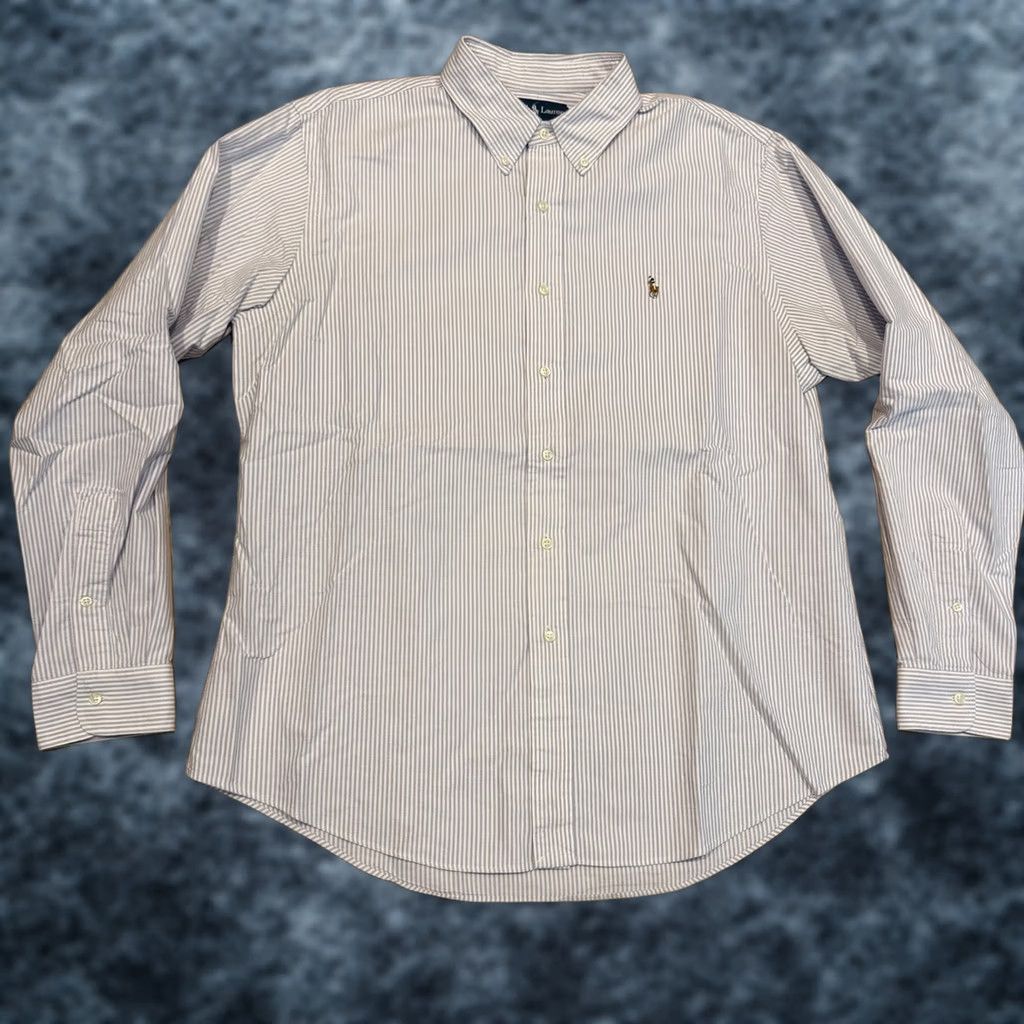Polo Ralph Lauren VINTAGE Polo Ralph Lauren Oxford Button-Down Shirt Men’s 2XL Stripe Purple Pony OCBD Shirt Size US XXL / EU 58 / 5 - 1 Thumbnail