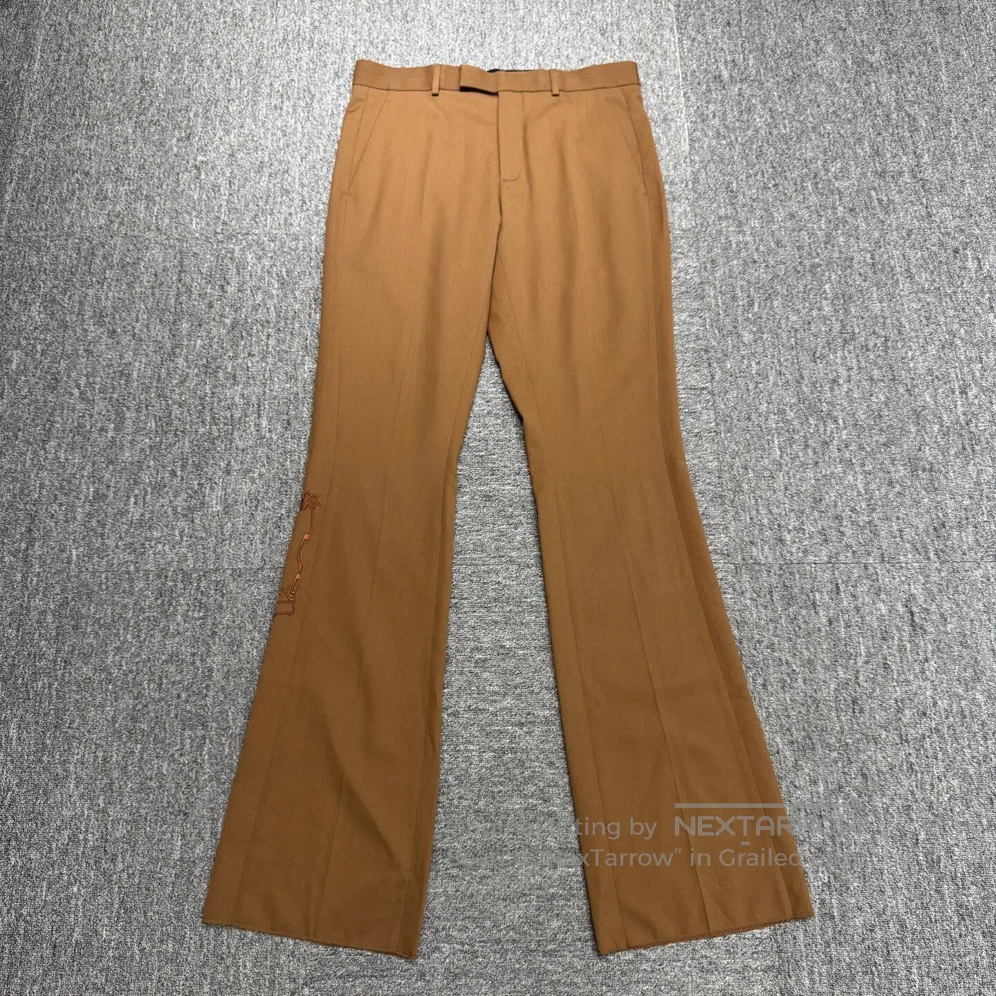 Dior Dior TS Co-branded Embroidered Letter Wool Horned Pants| Size US 32 / EU 48 - 1 Thumbnail