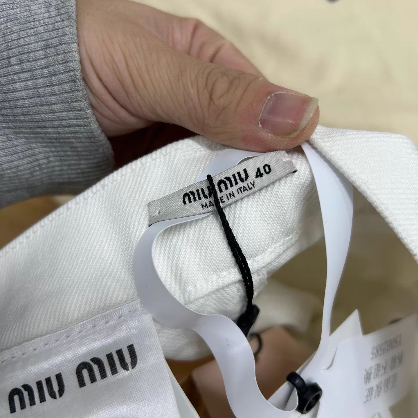 Miu Miu MIU MIU NEW TAG Jeans Logo Pocket Slogan Lace Cuff Size 40 Size 27" / US 4 / IT 40 - 4 Thumbnail