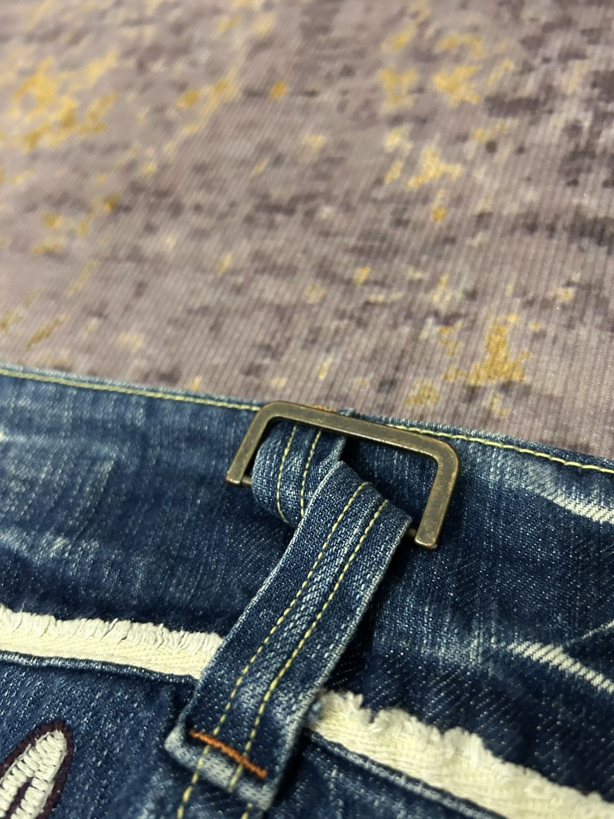 Tornado Mart Red Pepper Wing Back Embroidered Whiskered Jeans Size US 34 / EU 50 - 13 Thumbnail