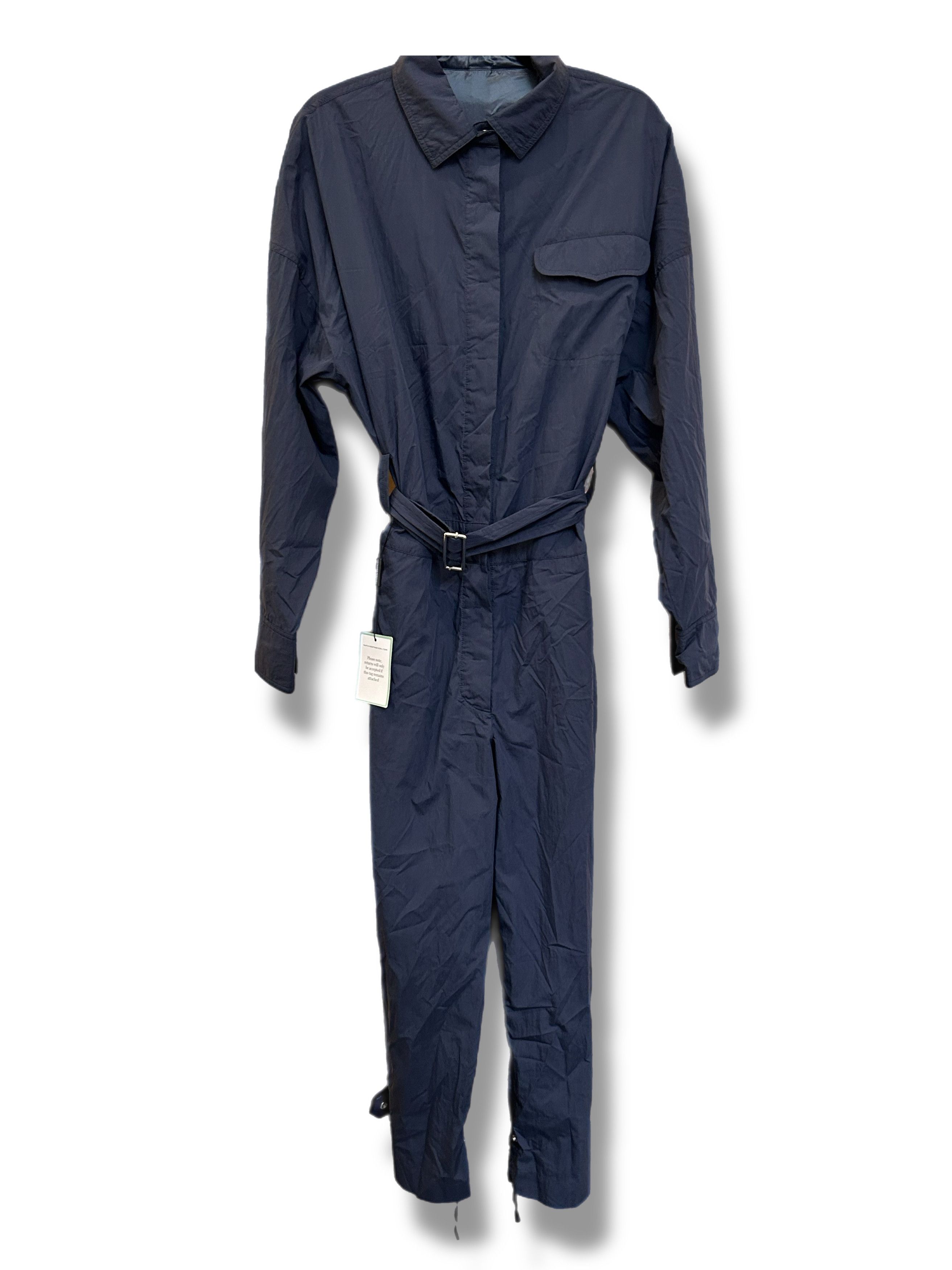 Moncler Moncler Blue Cotton-Poly Techno Belted TUTA Jumpsuit M Size 27" / US 4 / IT 40 - 2 Thumbnail