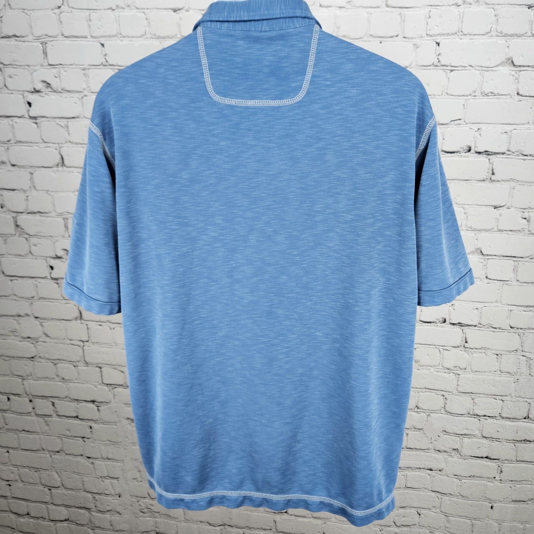 Tommy Bahama Tommy Bahama Polo Shirt Blue Embroidered Fish Short Sleeve Spread Collar L Men Size US L / EU 52-54 / 3 - 2 Thumbnail