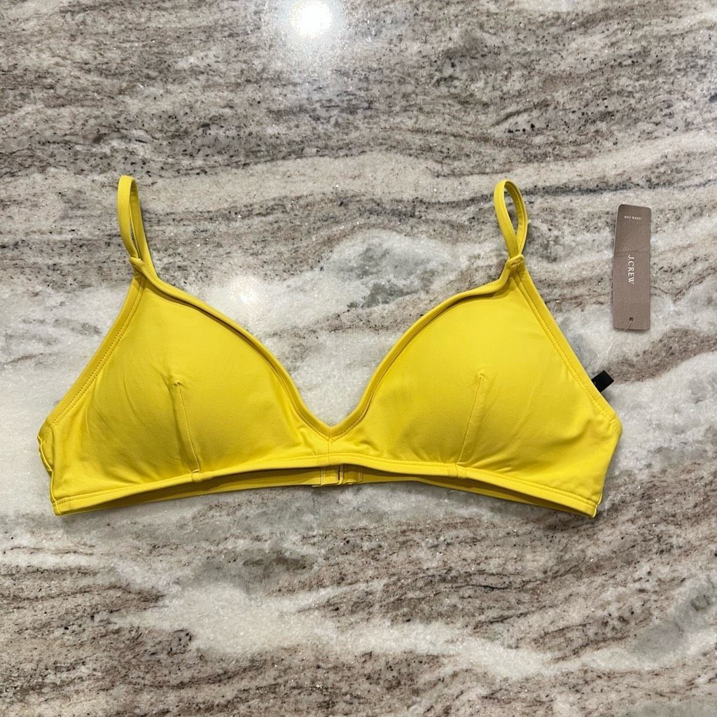 Other J. Crew French Bikini Top in Neon Yellow Molded Cup Women’s Size ONE SIZE - 3 Thumbnail