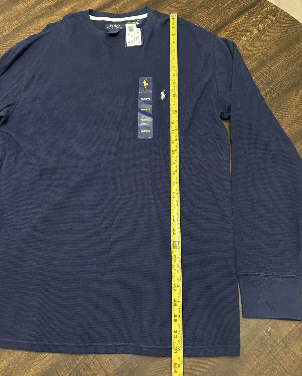 Polo Ralph Lauren NWT Polo Ralph Lauren Mens Waffle Knit Thermal L/S Navy-XL Size US XL / EU 56 / 4 - 5 Thumbnail