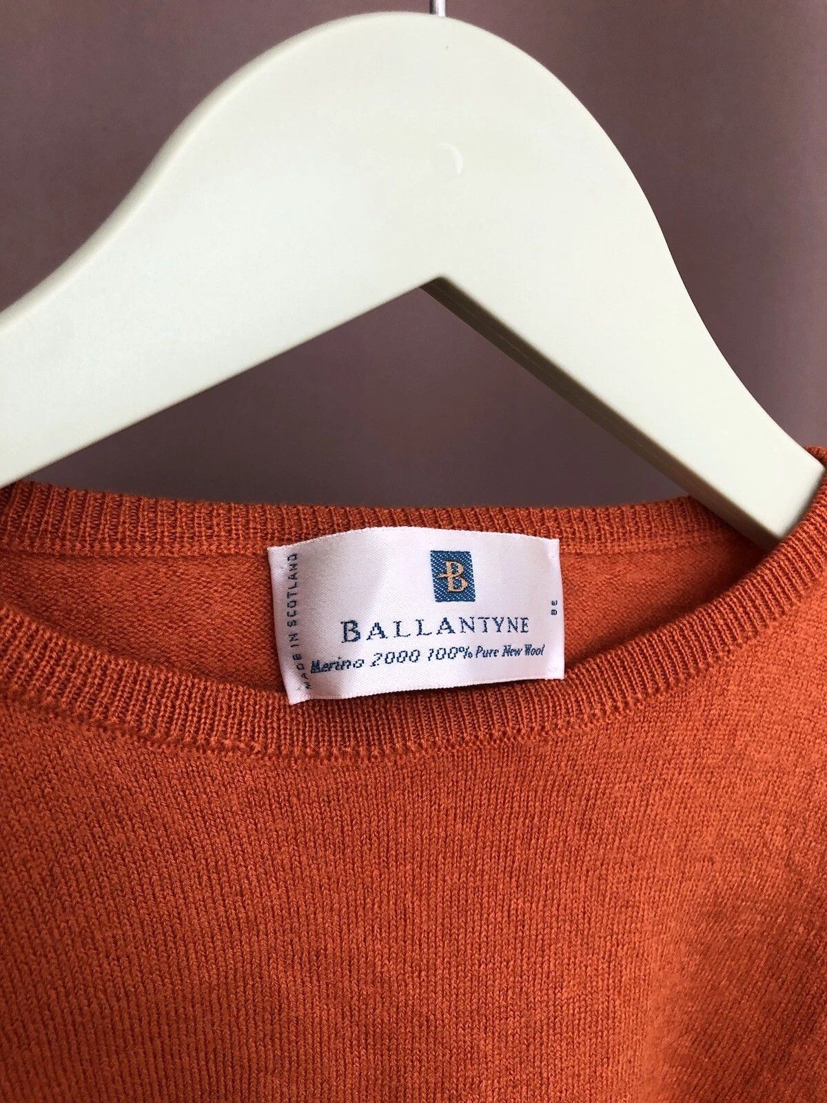 Ballantyne Ballantyne Wool Sweater Womens Size 36 or S Orange Crew Neck Size S / US 4 / IT 40 - 7 Thumbnail