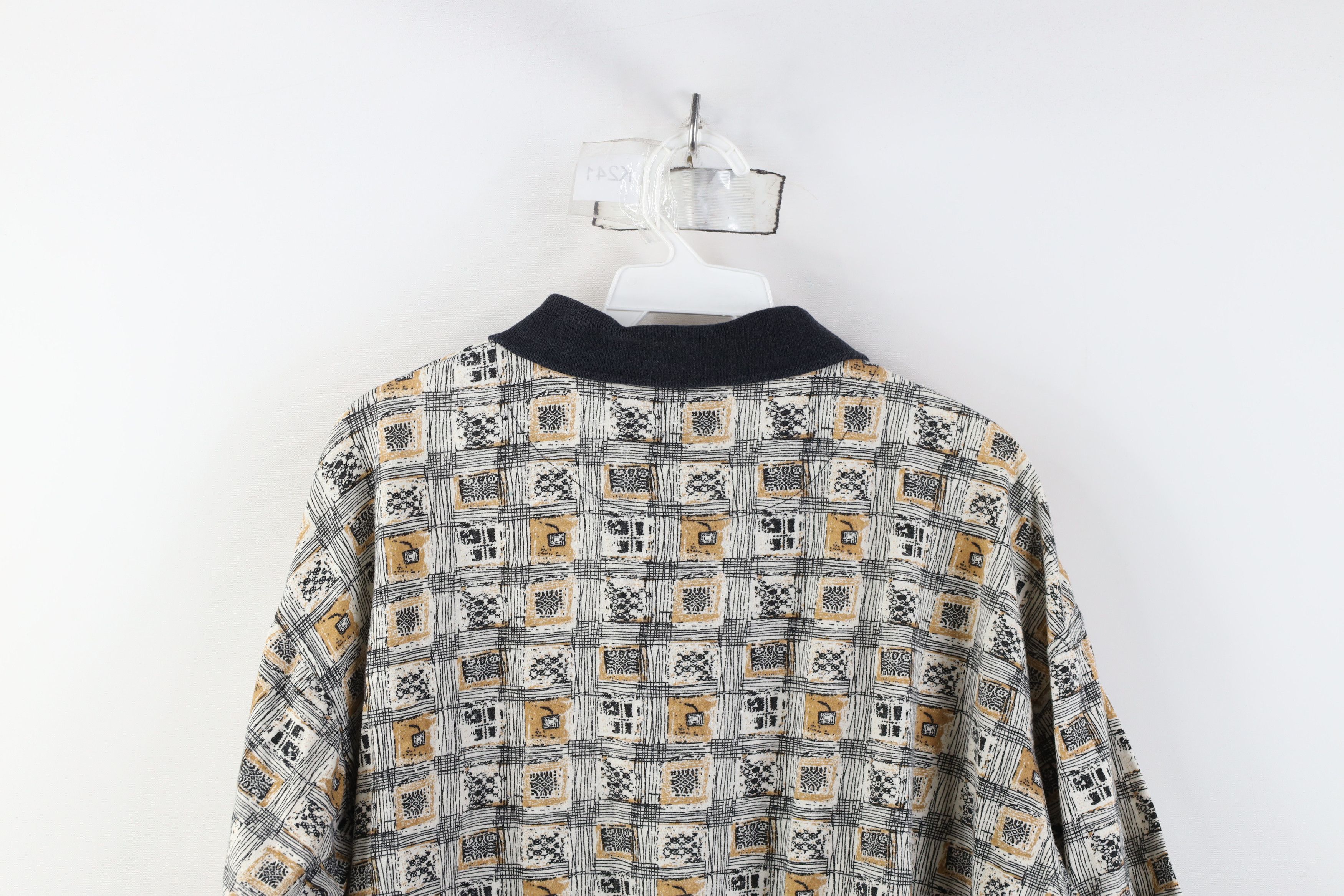 Vintage Vintage 90s Streetwear Geometric Golf Polo Shirt Cotton Size US L / EU 52-54 / 3 - 10 Thumbnail