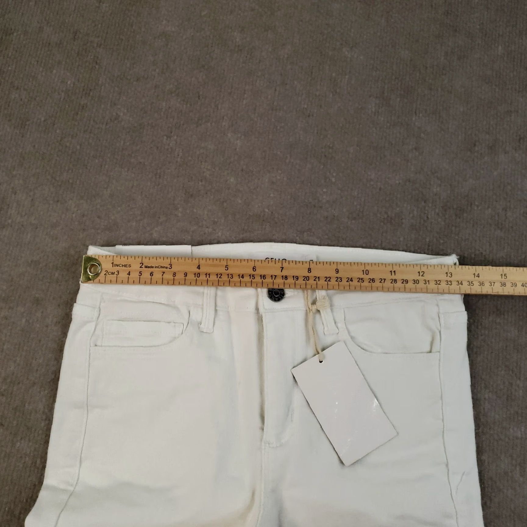 Vintage CELLO White Skinny Jeans Womens Size 7 Mid Rise Stretch Denim Casual Size 28" / US 6 / IT 42 - 5 Thumbnail
