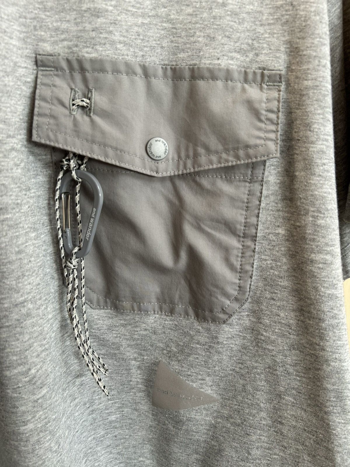And Wander Pocket T-Shirt Gray Size US L / EU 52-54 / 3 - 4 Thumbnail