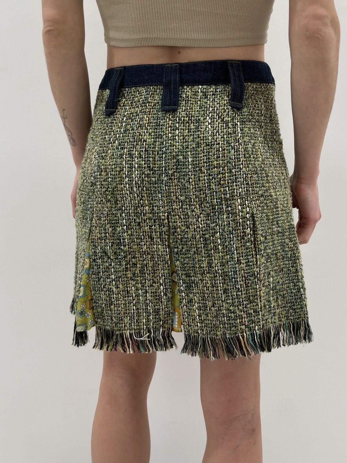 Dolce & Gabbana Vintage D&G Dolce&Gabbana Knit Mini Skirt y2k Viscose Tweed Size 26" / US 2 / IT 38 - 9 Thumbnail