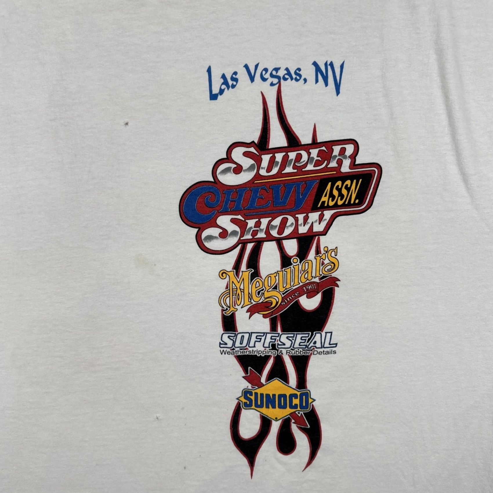 Fruit Of The Loom VINTAGE Fruit Of The Loom T-Shirt White XXL Car USA 2002 Las Vegas Super Chevy Show Mens Size US XXL / EU 58 / 5 - 6 Thumbnail
