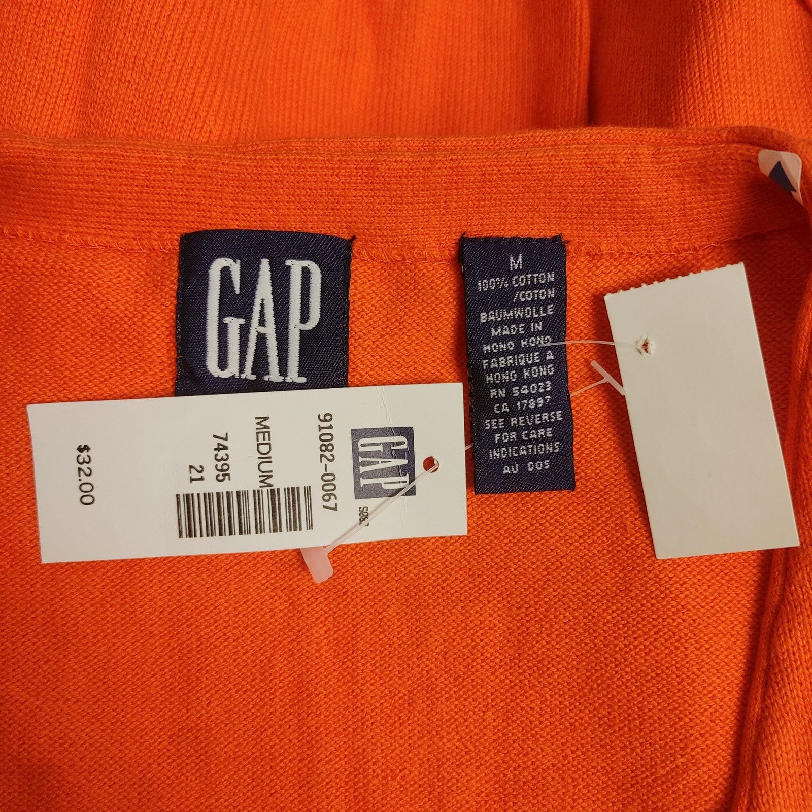 Gap Gap Women's M Orange Button Down Sleeveless Sweater Vest Size M / US 6-8 / IT 42-44 - 3 Thumbnail