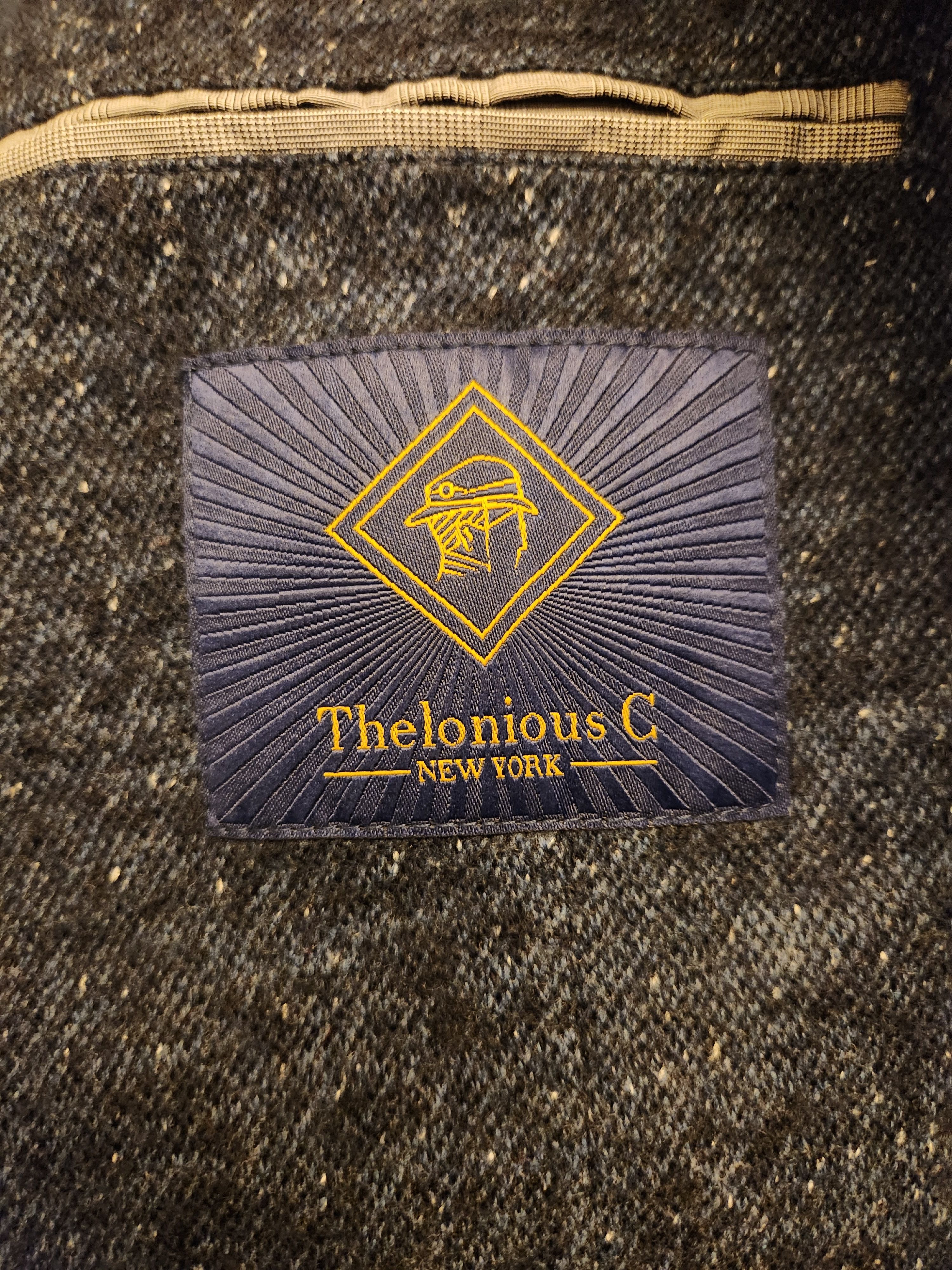 Other NWOT Thelonious C Wool Blend Blue Tweed Blazer Size 44S - 3 Thumbnail